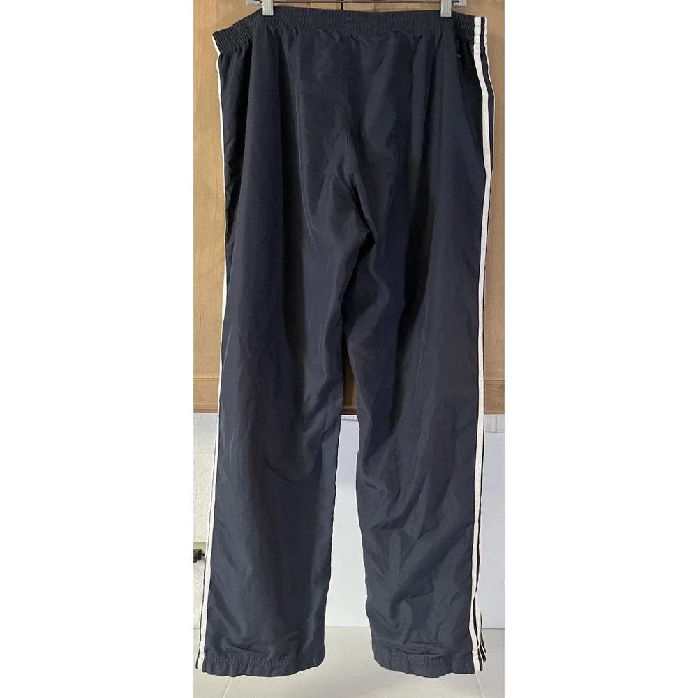 Vintage Y2K Adidas Men's Three Stripe Track Windbreaker‎ Pants Clima Proof Sz L
